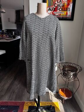 Gudrun Sjoden Striped A-line Dress with Front Pocket